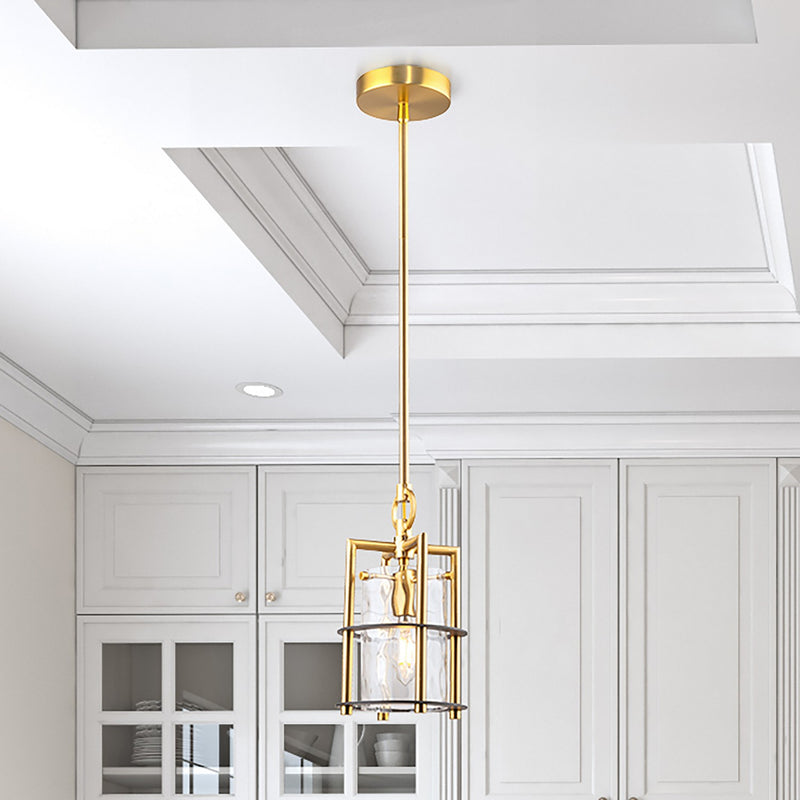 Artcraft AC11810BB One Light Pendant, Brass & Black