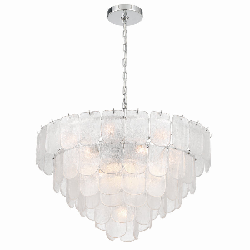 Artcraft AC12053CR 19 Light Chandelier, Polished Nickel, Crystalline