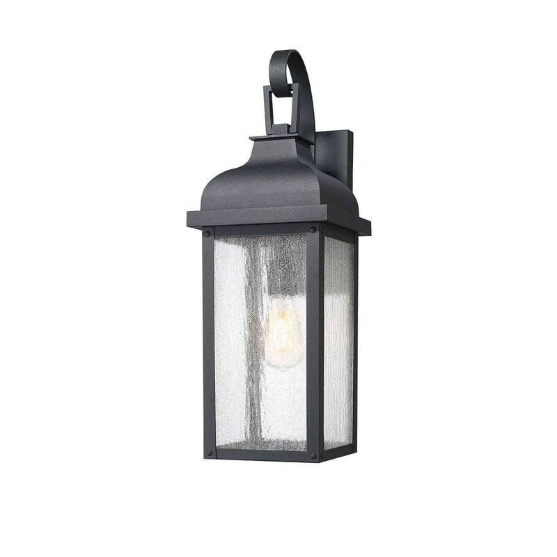 Artcraft AC8180BK One Light Outdoor Wall Sconce, Black