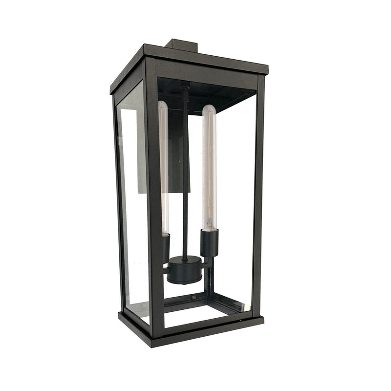 Artcraft AC8882BK Two Light Outdoor Wall Mount, Black