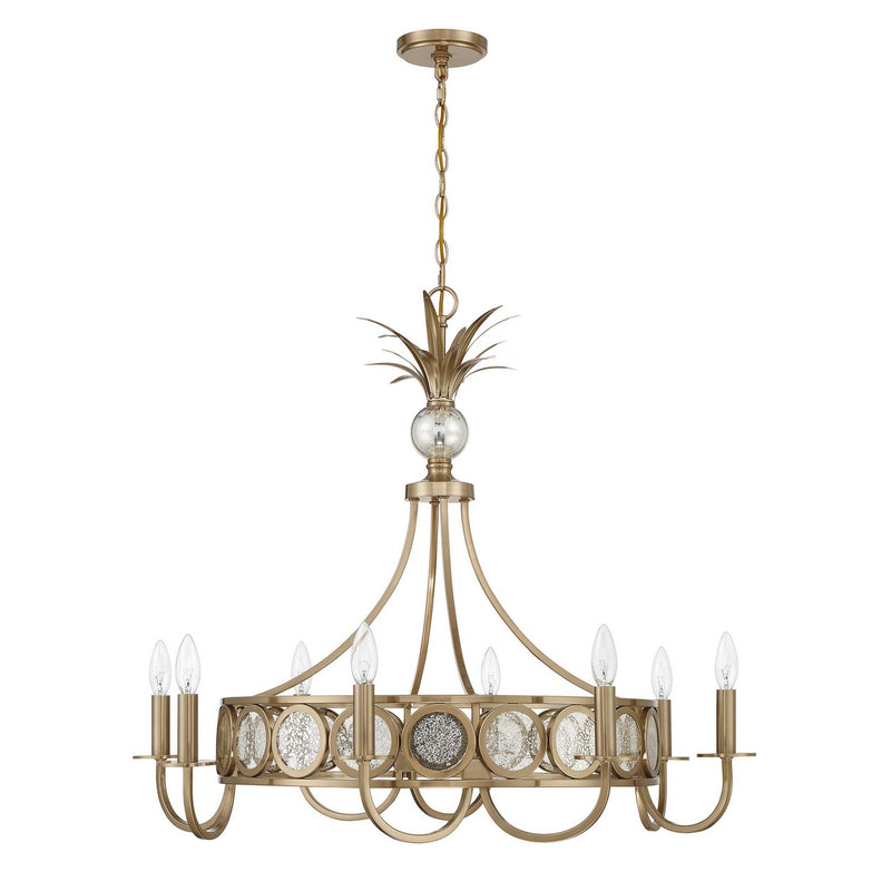 Savoy House 1-1205-8-127 Eight Light Chandelier, Noble Brass