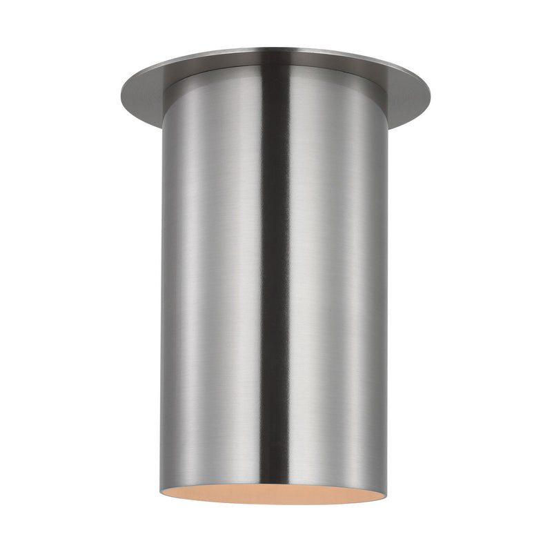 Visual Comfort Studio DJF1021BS One Light Flush Mount, Brushed Steel