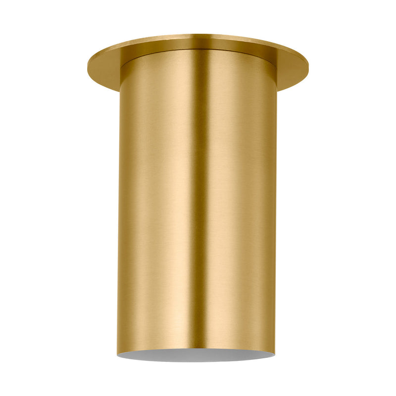Visual Comfort Studio DJF1021SB One Light Flush Mount, Satin Brass
