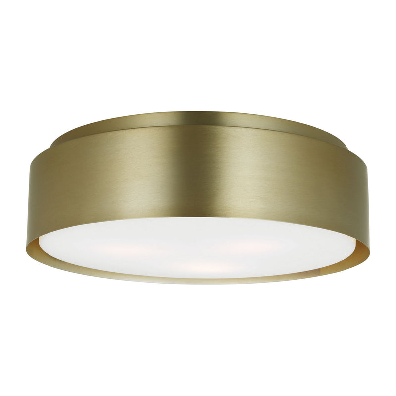 Visual Comfort Studio DJF1063SB Three Light Flush Mount, Satin Brass