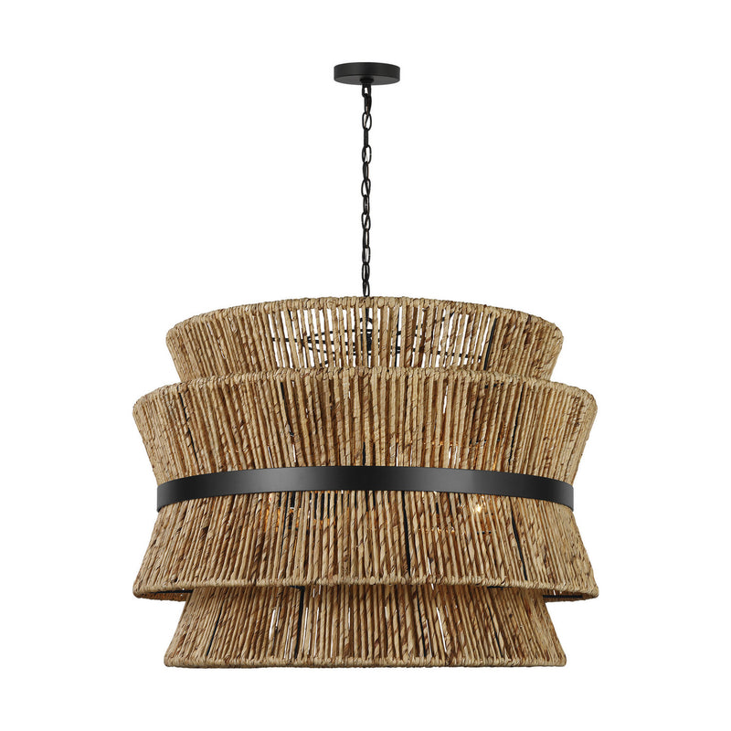 Visual Comfort Studio DJP1074MBK Four Light Pendant, Midnight Black