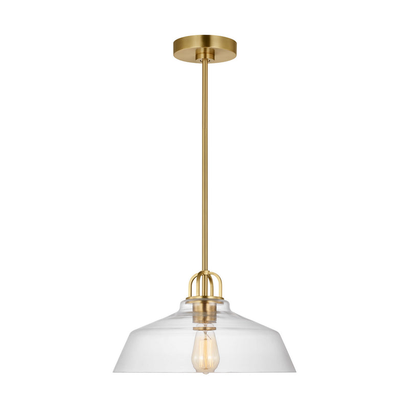Visual Comfort Studio DJP1121SB One Light Pendant, Satin Brass