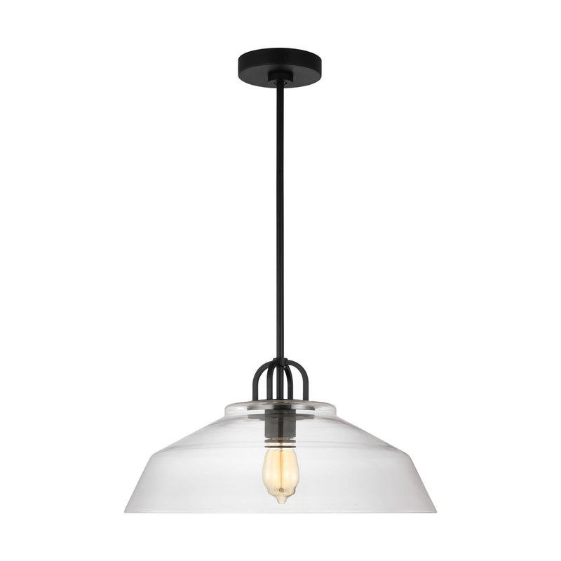 Visual Comfort Studio DJP1131MBK One Light Pendant, Midnight Black