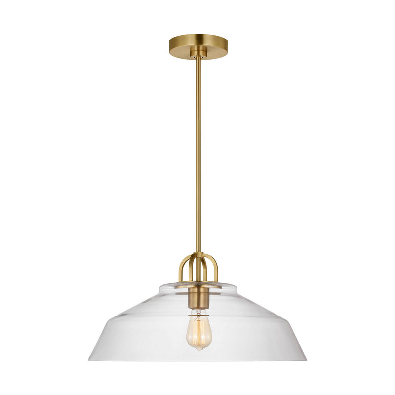 Visual Comfort Studio DJP1131SB One Light Pendant, Satin Brass