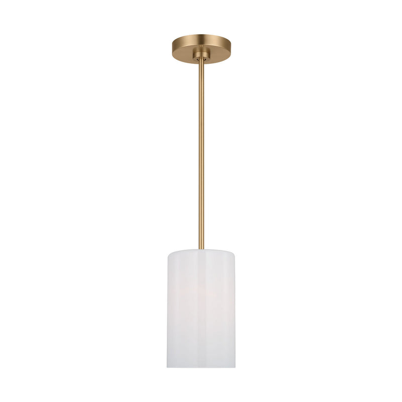 Generation Lighting GLP1001EN3/SB One Light Mini Pendant, Satin Bronze