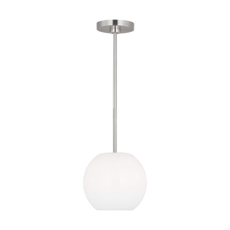 Generation Lighting GLP1011EN3/BS One Light Mini Pendant, Brushed Steel