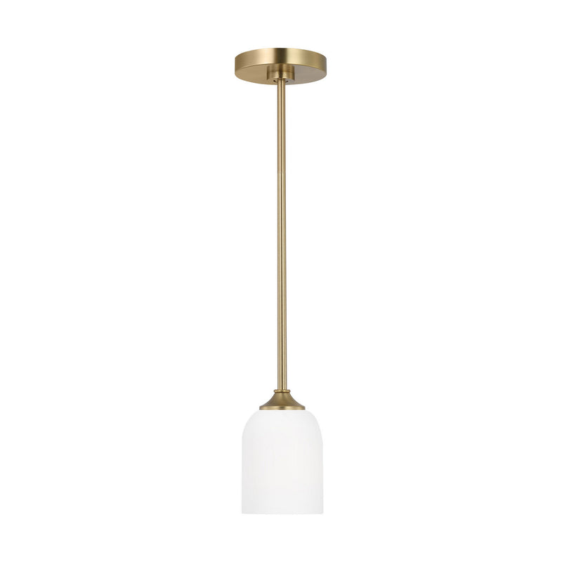 Generation Lighting GLP1021EN3/SB One Light Mini Pendant, Satin Bronze