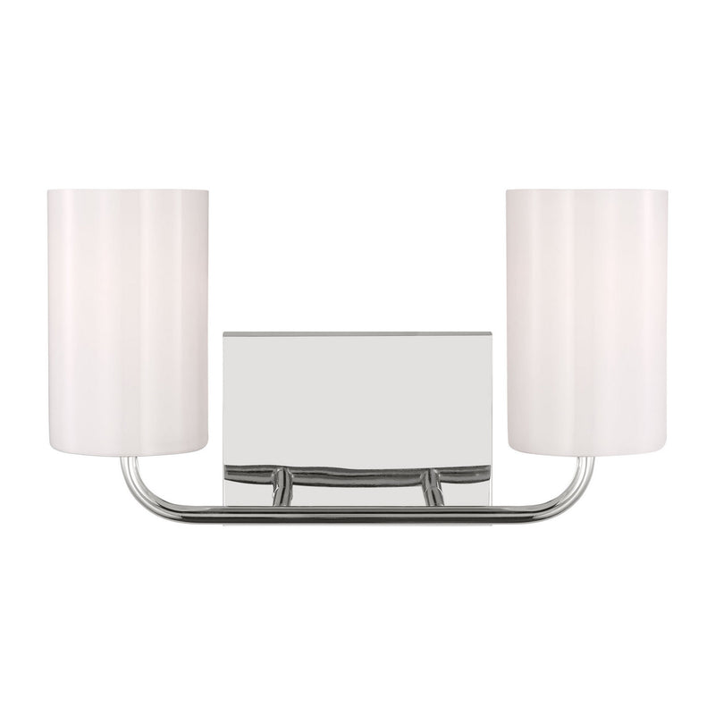 Generation Lighting GLV1002EN3/CH Two Light Vanity, Chrome