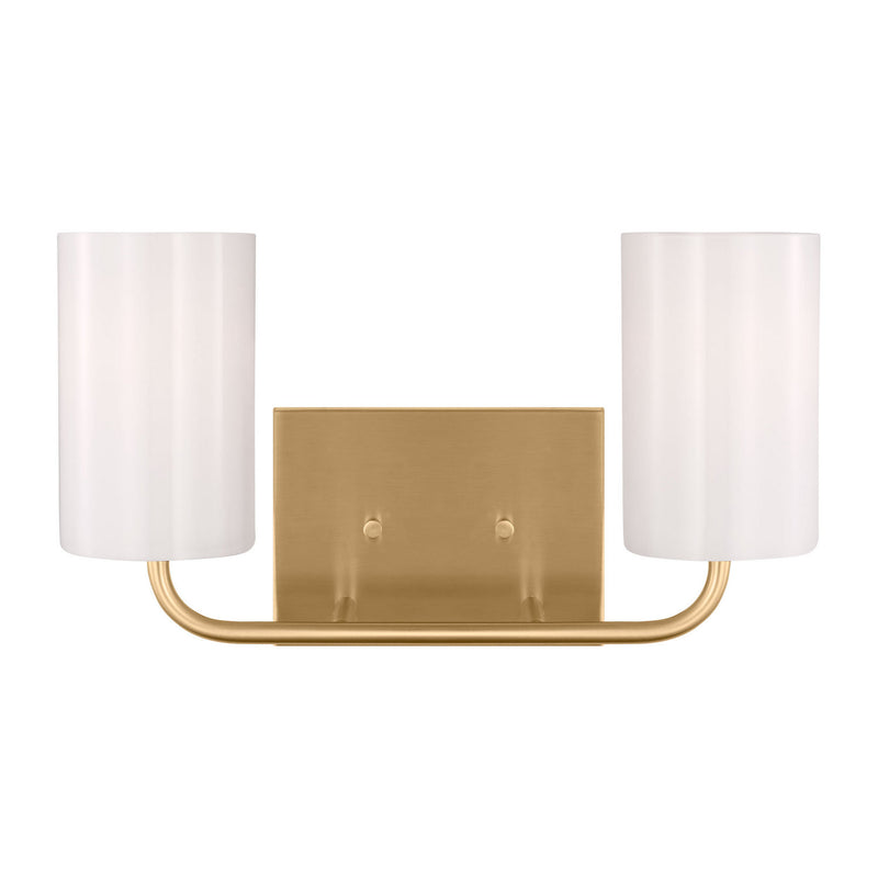 Generation Lighting GLV1002EN3/SB Two Light Vanity, Satin Bronze