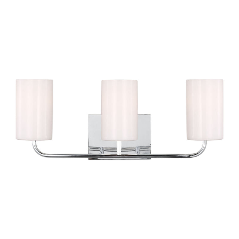 Generation Lighting GLV1003EN3/CH Three Light Vanity, Chrome