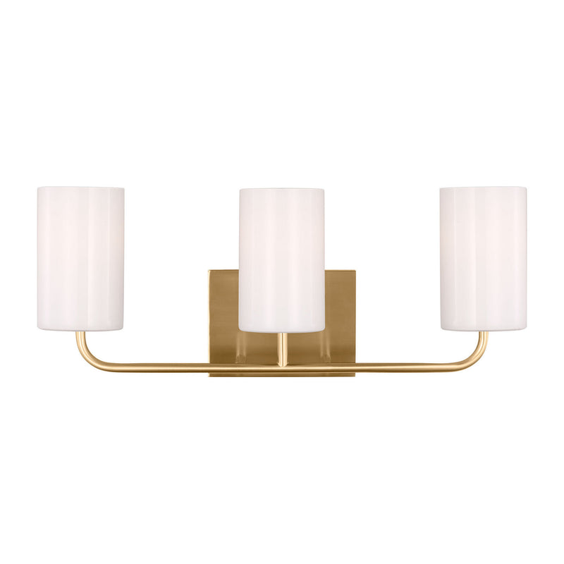 Generation Lighting GLV1003EN3/SB Three Light Vanity, Satin Bronze
