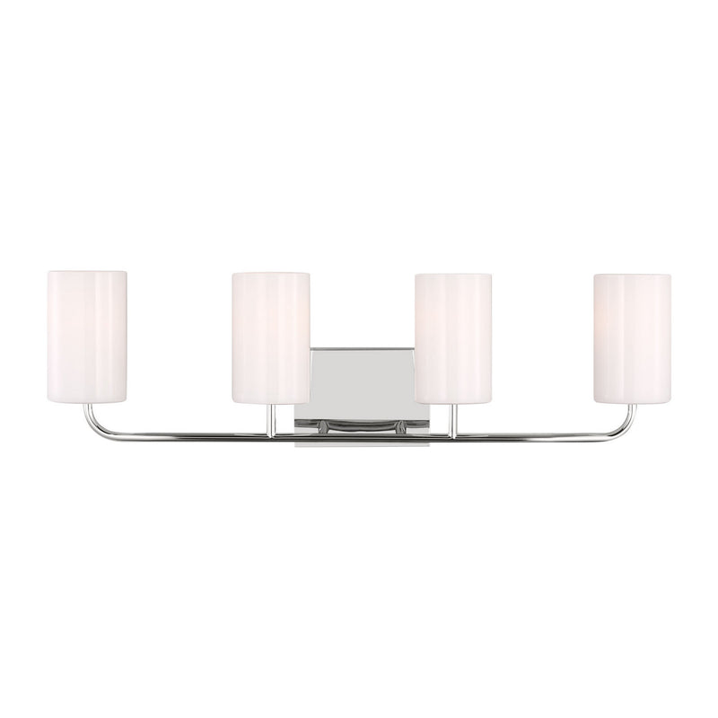 Generation Lighting GLV1004EN3/CH Four Light Vanity, Chrome