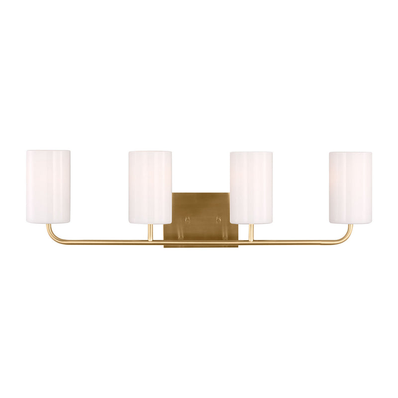 Generation Lighting GLV1004EN3/SB Four Light Vanity, Satin Bronze