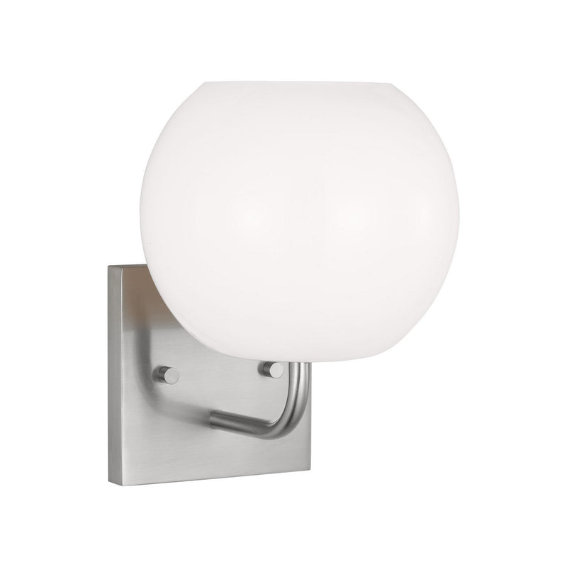 Generation Lighting GLV1011EN3/BS One Light Vanity, Brushed Steel