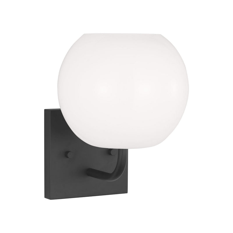 Generation Lighting GLV1011EN3/MBK One Light Vanity, Midnight Black