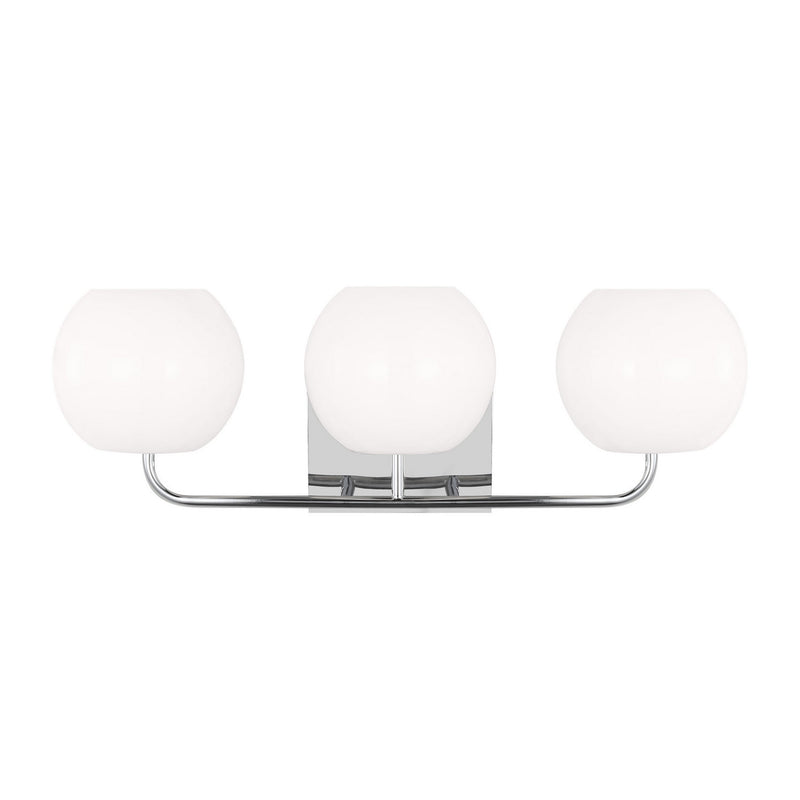 Generation Lighting GLV1013EN3/CH Three Light Vanity, Chrome