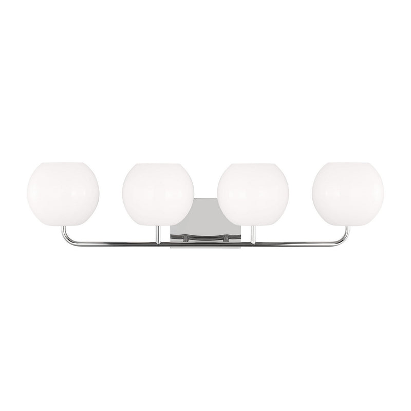 Generation Lighting GLV1014EN3/CH Four Light Vanity, Chrome