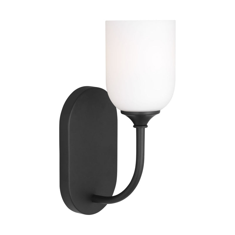 Generation Lighting GLV1021EN3/MBK One Light Vanity, Midnight Black