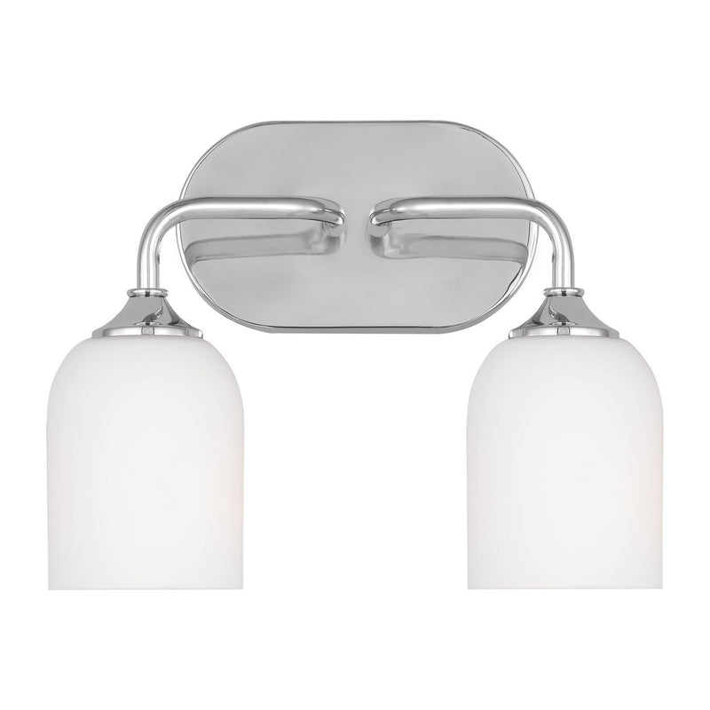 Generation Lighting GLV1022EN3/CH Two Light Vanity, Chrome