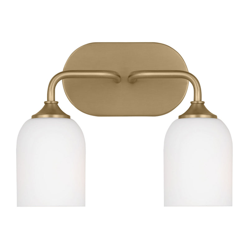 Generation Lighting GLV1022EN3/SB Two Light Vanity, Satin Bronze