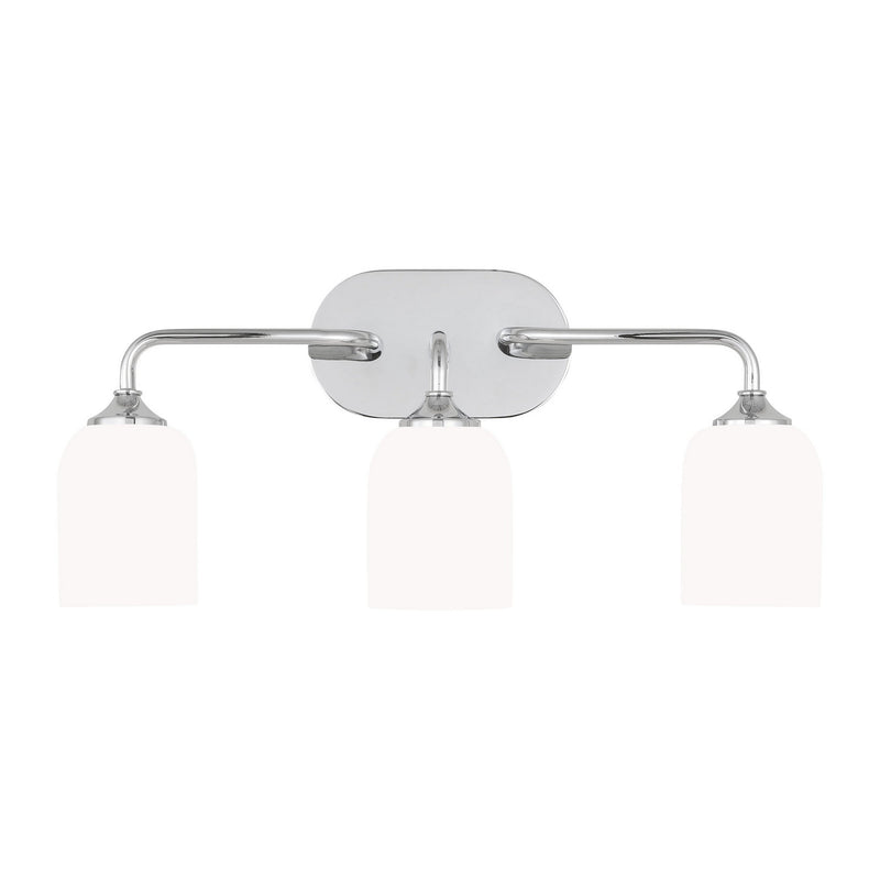 Generation Lighting GLV1023EN3/CH Three Light Vanity, Chrome