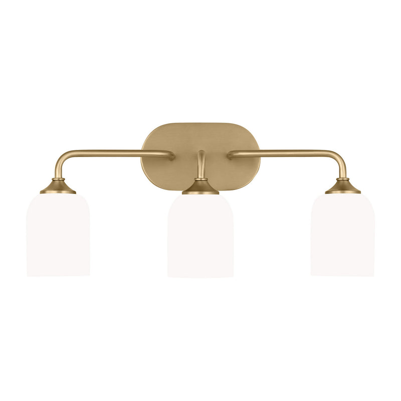 Generation Lighting GLV1023EN3/SB Three Light Vanity, Satin Bronze