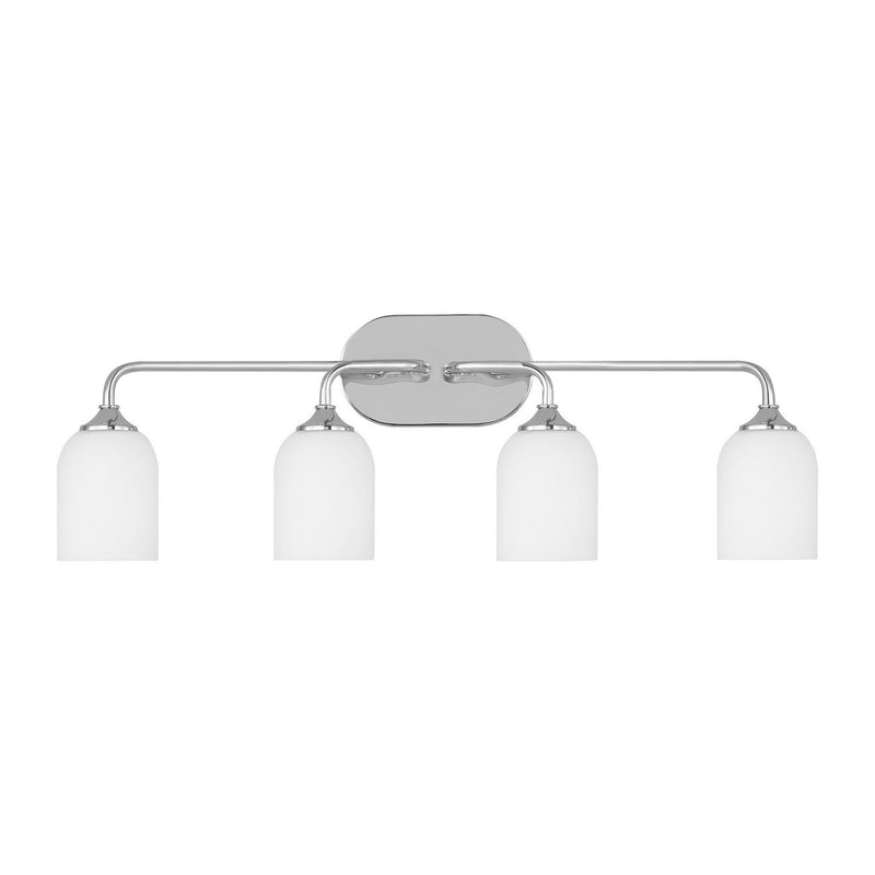 Generation Lighting GLV1024EN3/CH Four Light Vanity, Chrome