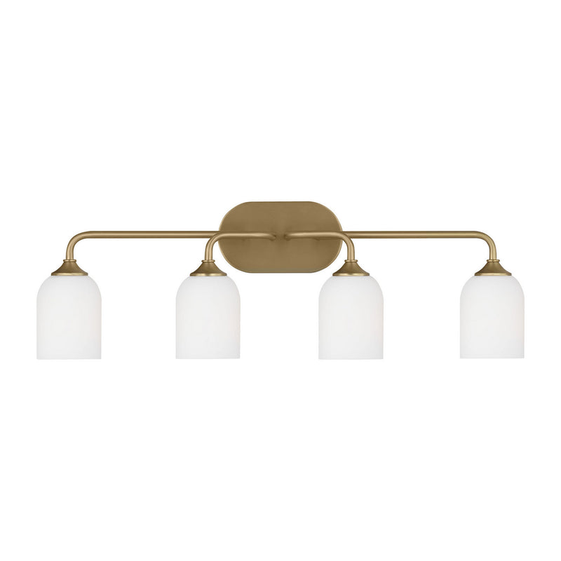Generation Lighting GLV1024EN3/SB Four Light Vanity, Satin Bronze