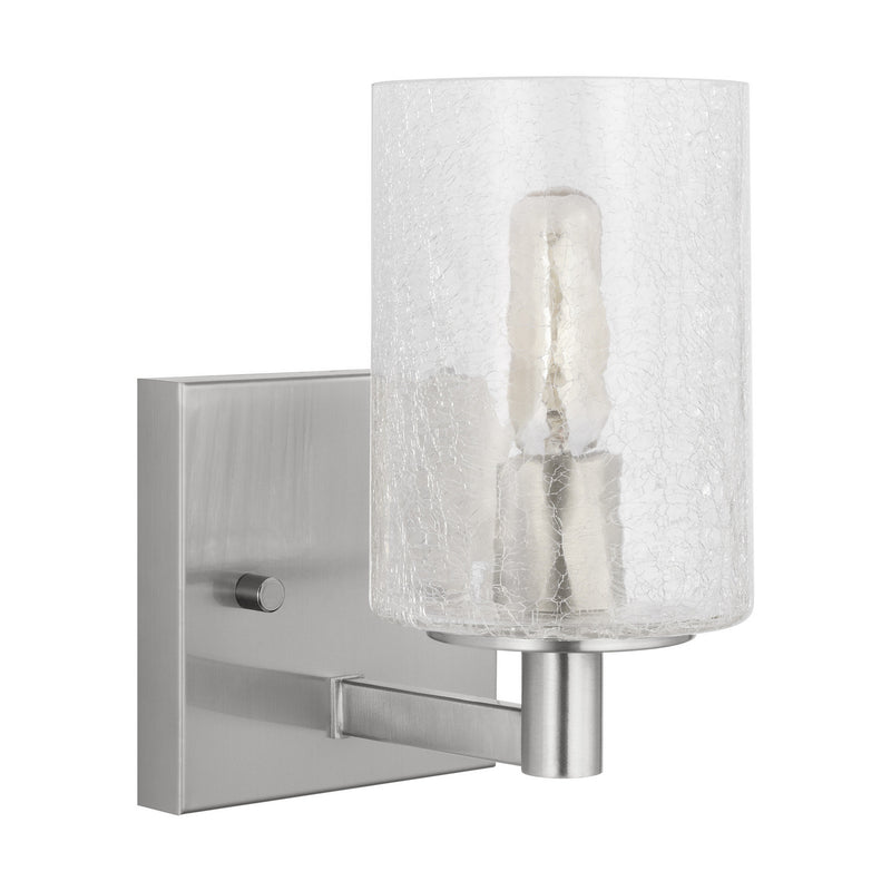 Generation Lighting GLV1031EN/BS One Light Wall / Bath Sconce, Brushed Steel