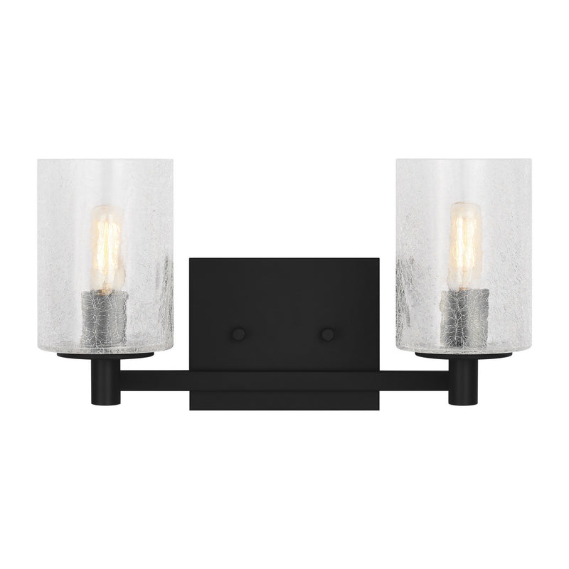Generation Lighting GLV1032EN/MBK Two Light Wall / Bath, Midnight Black