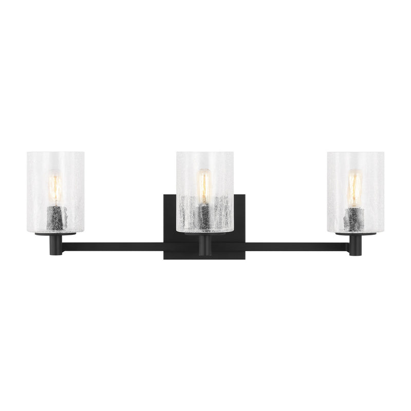 Generation Lighting GLV1033EN/MBK Three Light Wall / Bath, Midnight Black