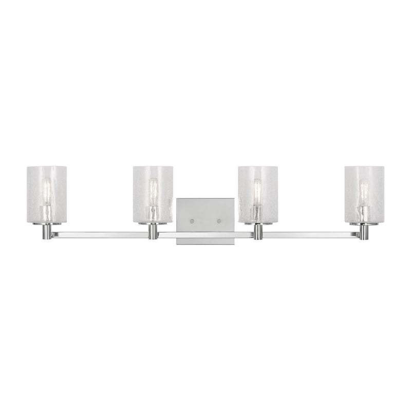 Generation Lighting GLV1034EN/CH Four Light Wall / Bath, Chrome