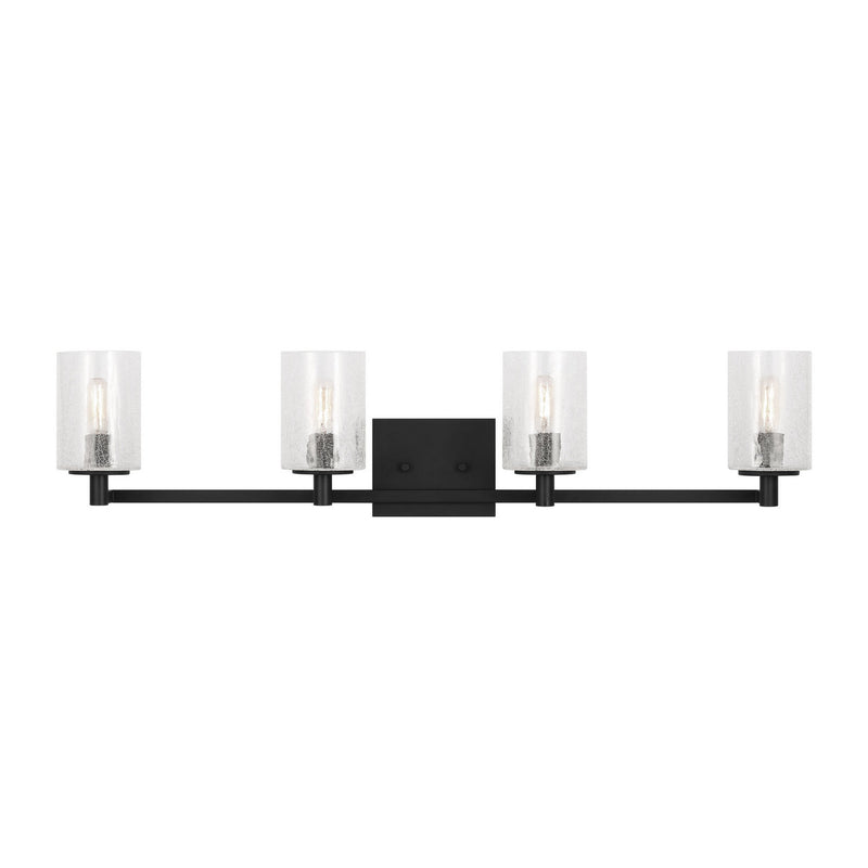 Generation Lighting GLV1034EN/MBK Four Light Wall / Bath, Midnight Black
