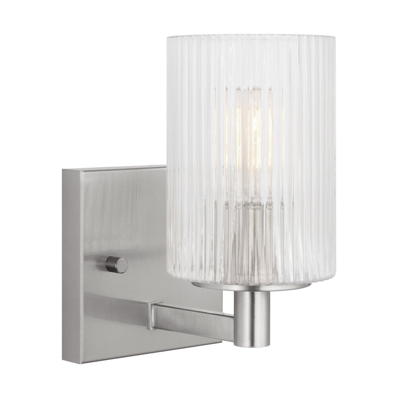 Generation Lighting GLV1041EN/BS One Light Wall / Bath Sconce, Brushed Steel