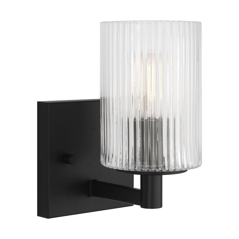 Generation Lighting GLV1041EN/MBK One Light Wall / Bath Sconce, Midnight Black