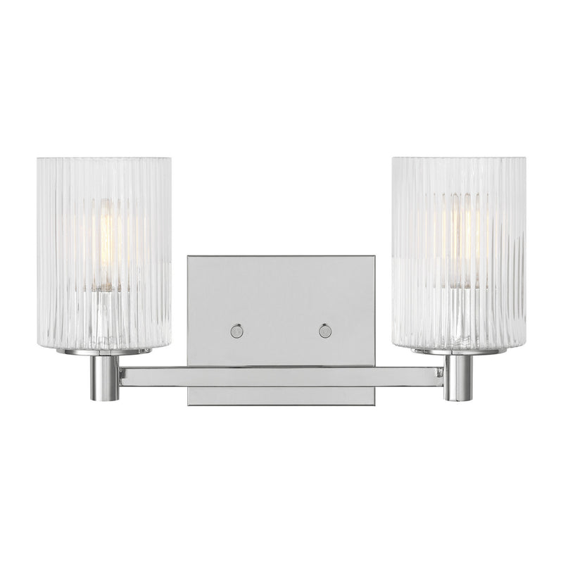 Generation Lighting GLV1042EN/CH Two Light Wall / Bath, Chrome