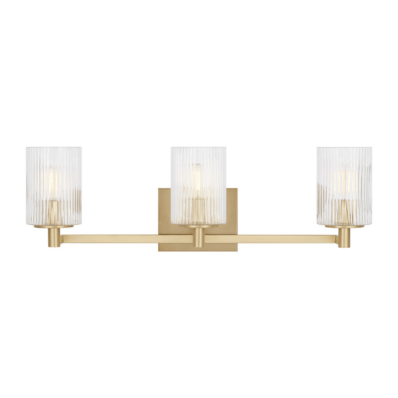 Generation Lighting GLV1043EN/SB Three Light Wall / Bath, Satin Bronze