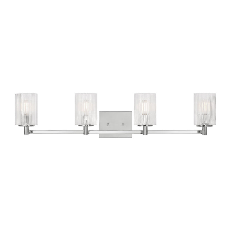 Generation Lighting GLV1044EN/CH Four Light Wall / Bath, Chrome
