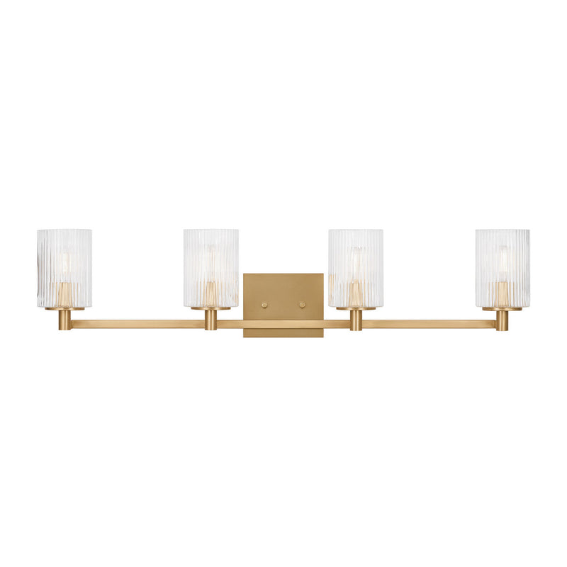 Generation Lighting GLV1044EN/SB Four Light Wall / Bath, Satin Bronze