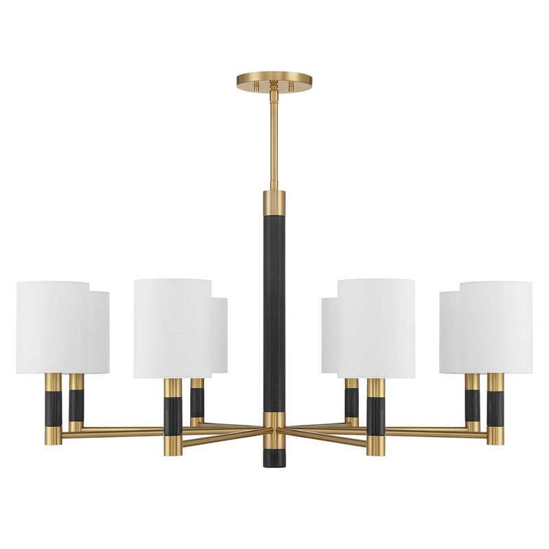 Savoy House 1-4605-8-322 Eight Light Chandelier, Warm Brass