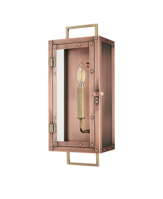 Acclaim Lighting 1010CP One Light Wall Lantern, Antique Copper with Brass