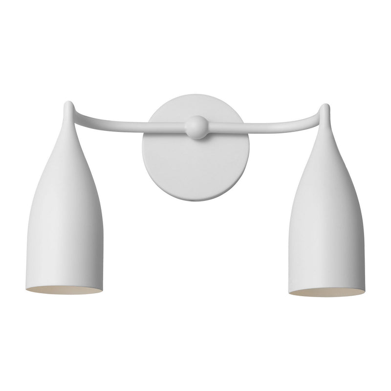 Generation Lighting GLV1082MWT Two Light Vanity, Matte White