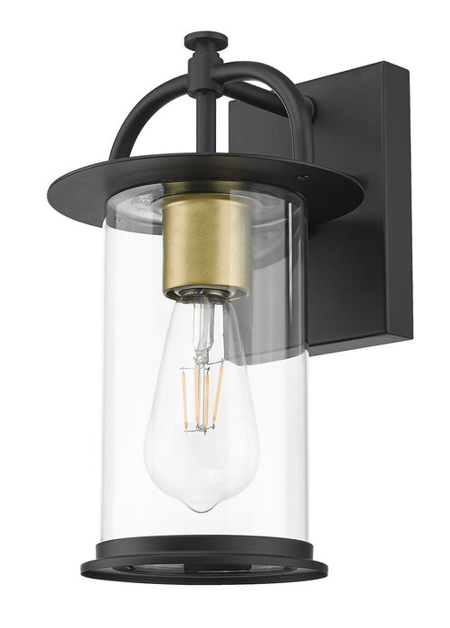 Acclaim Lighting 1023BK One Light Wall Lantern, Matt Black and Brass