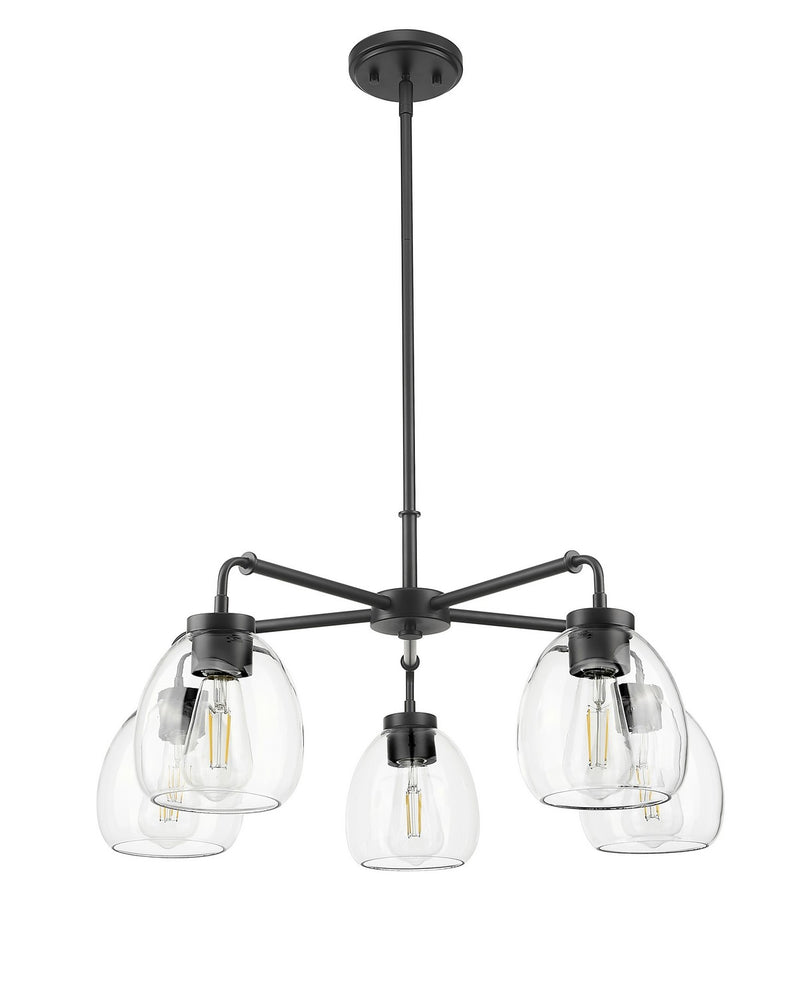 Acclaim Lighting IN20063BK Five Light Chandelier, Matte Black