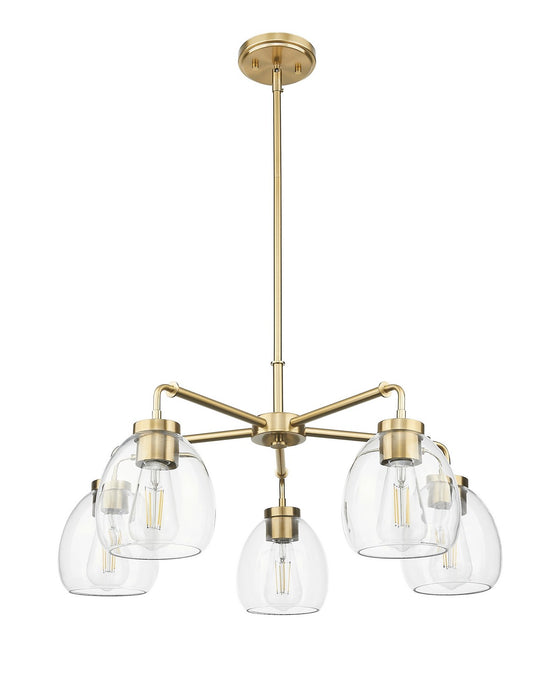 Acclaim Lighting IN20063BR Five Light Chandelier, Brass