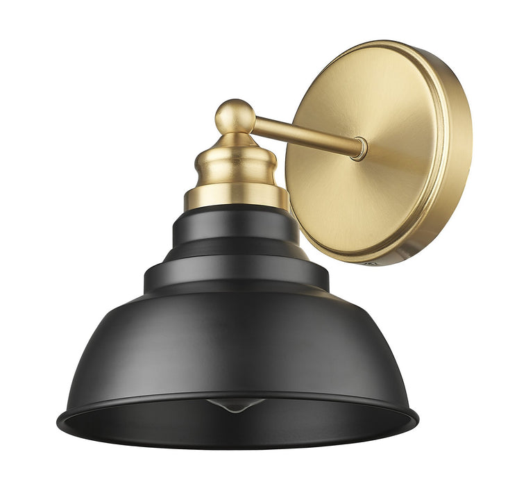 Acclaim Lighting IN40026BK One Light Wall Sconce, Matte Black and Brass